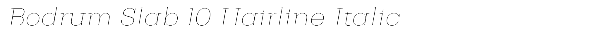 Bodrum Slab 10 Hairline Italic image